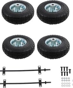 All Terrain Black Inflatable Wheel Kit for Predator Generator 9000 8750 6500 2