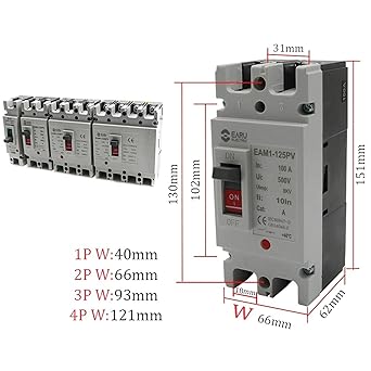 DC 1000V 500V Circuit Breaker MCCB 2P 3P 4P 100A to 800A Solar Protector 2 DC 1000V 500V Circuit Breaker MCCB 2P 3P 4P 100A to 800A Solar Protector - Image 2