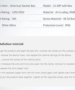 30 Amp Power Inlet Box Nema L5-30P Outdoor Weatherproof Generator 2