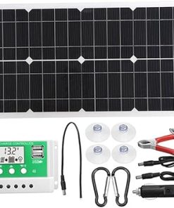 Solar Panel Kit Monocrystalline Outdoor Power Charger Emergency Use