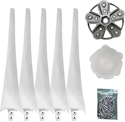 5 Pack Wind Turbine Blades Kit with Hub and Cover for DIY 850mm 5 Pack Wind Turbine Blades Kit with Hub and Cover for DIY 850mm