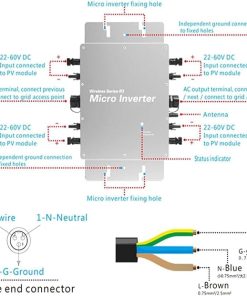 1600W Waterproof Solar Micro Inverter with WiFi for Efficient Energy Use 2