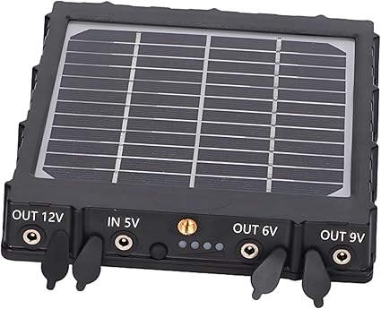 8000mAh Solar Charger with 12V 9V 6V Outputs for Trail Cameras 8000mAh Solar Charger with 12V 9V 6V Outputs for Trail Cameras