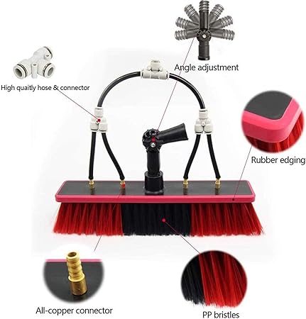 Window Cleaner Kit with Water Fed Pole 24FT Solar Panel Brush 2 Window Cleaner Kit with Water Fed Pole 24FT Solar Panel Brush - Image 2