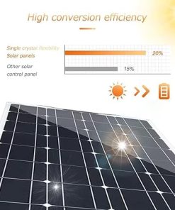 900W Flexible Solar Battery Charger with 3 Monocrystalline Panels 2