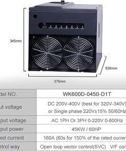 Solar Variable Frequency Converter Motor Inverter 37KW to 55KW 220V 2