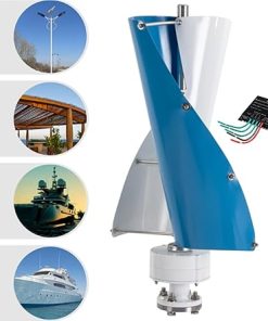 Blue Spiral Wind Turbine Generator Kit 500W for Home and Street Lighting 2