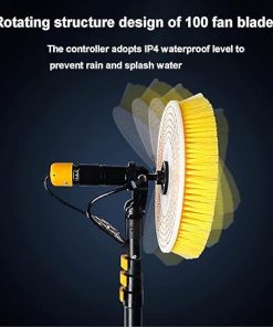 Electric Solar Panel Cleaning Brush with Adjustable Water Fed Pole 2