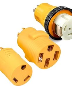 MECMO 30 Amp RV Generator Adapter L14-30P to 50 Amp Twist Lock