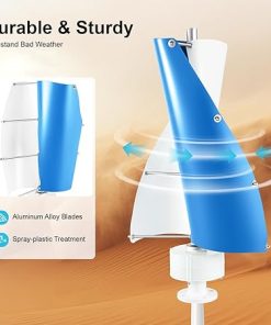 500W 12V Vertical Axis Wind Turbine Generator Kit with 2 Blades 2