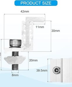 30pcs Aluminum Z Brackets Solar Panel End Clamp Mounting Kit 2