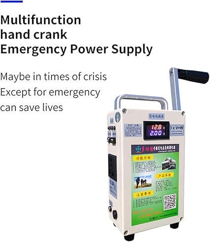 150W Hand Crank Generator and 15000 mAh Power Bank for Camping 2 150W Hand Crank Generator and 15000 mAh Power Bank for Camping - Image 2