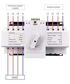 4P 63A 380V MCB Dual Power Automatic Transfer Switch ATS 2 Input 1 Output 2