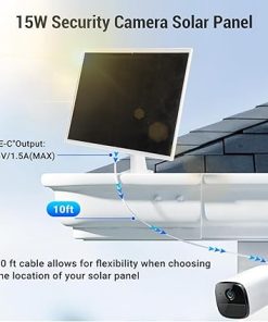 15W Solar Panel Charger for Security Cameras with 10ft Cable 2