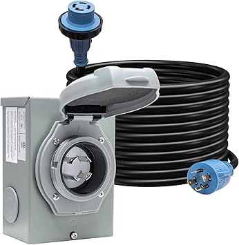 30 Amp Generator Cord and Inlet Box Kit 25 Feet NEMA L14-30P 30 Amp Generator Cord and Inlet Box Kit 25 Feet NEMA L14-30P