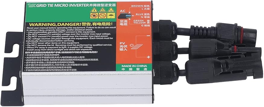 MPPT Solar Grid Tie Inverter Pure Sine Wave Aluminium 180W AC120V 2 MPPT Solar Grid Tie Inverter Pure Sine Wave Aluminium 180W AC120V - Image 2
