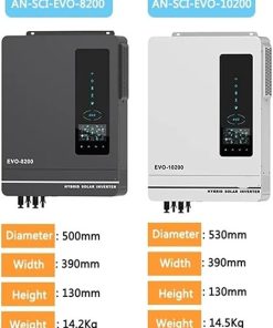 48V 10KW Hybrid Solar Inverter 3 Phase Grid Tie Off Grid Solution 2