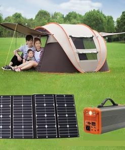 Foldable 50W 100W Solar Panel for Motorhome Boat Camping Shelter 2