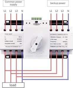 4P 63A 380V MCB Type Dual Power Automatic Transfer Switch ATS 2