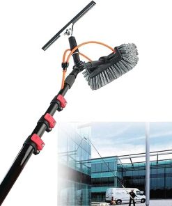 Window Cleaning Kit 9M 30Ft with Hose Delivery Pole and Brush