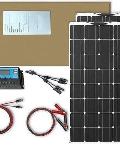200W Flexible Solar Panel Kit 2x100W Monocrystalline PV Modules for RV