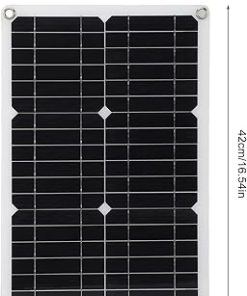 20W Monocrystalline Solar Panel for RV Boat Car Lightweight and Flexible 2