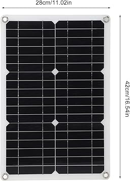20W Monocrystalline Solar Panel for RV Boat Car Lightweight and Flexible 2 20W Monocrystalline Solar Panel for RV Boat Car Lightweight and Flexible - Image 2