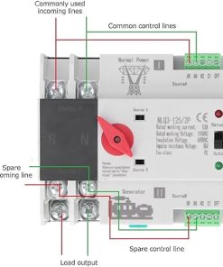 Power Automatic Transfer Switch 63A AC110V Dual Power System 2