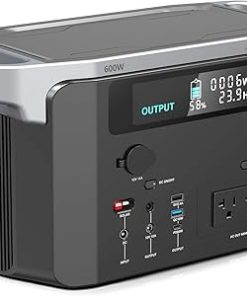 600W Portable Power Station 647Wh Solar Generator for Camping RV