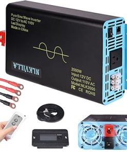 2000W Pure Sine Wave Inverter 12V DC to 110V AC for Off-Grid Use