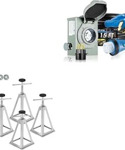 BOYISEN 50 Amp Generator Inlet Box Kit 15 FT with RV Stabilizer Jacks