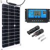 25W Flexible Monocrystalline Solar Panel Kit for Portable Power