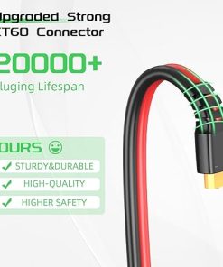 5PCS 10Ft 12AWG XT60 Charge Extension Cable for Solar Panel Battery 2