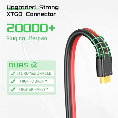 5PCS 10Ft 12AWG XT60 Charge Extension Cable for Solar Panel Battery 2 5PCS 10Ft 12AWG XT60 Charge Extension Cable for Solar Panel Battery - Image 2