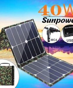 40W Folding Solar Panel Portable Power for RV Car Boat Camping 2