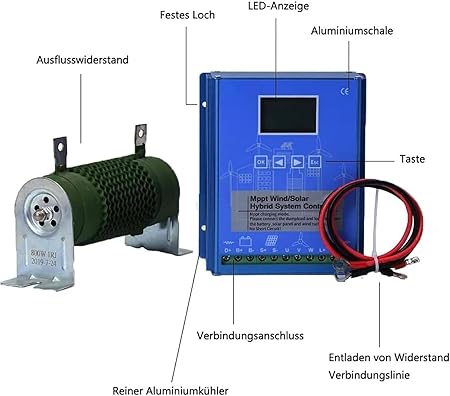 18000W MPPT Charge Controller with LCD Display for Wind Turbines 2 18000W MPPT Charge Controller with LCD Display for Wind Turbines - Image 2
