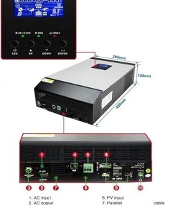5000W Hybrid Solar Inverter with MPPT and Battery Backup System 2