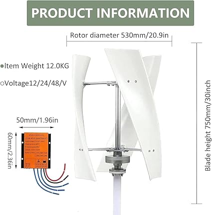 5000W Windmill Generator with 3 Blades Wind Turbine Kit 2 5000W Windmill Generator with 3 Blades Wind Turbine Kit - Image 2