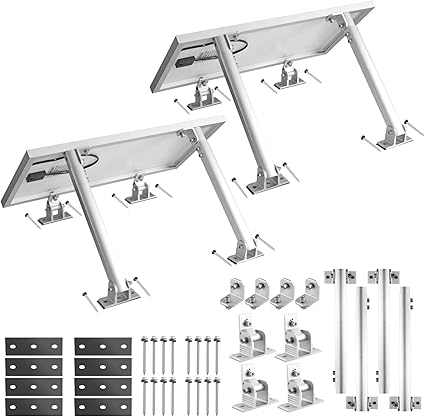 Adjustable Solar Panel Tilt Mount Brackets for Flat Surfaces RV Roof Adjustable Solar Panel Tilt Mount Brackets for Flat Surfaces RV Roof