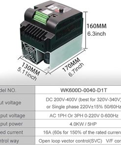 Solar Frequency Converter 4kw 220v 380v 5HP Power Inverter Drive 2