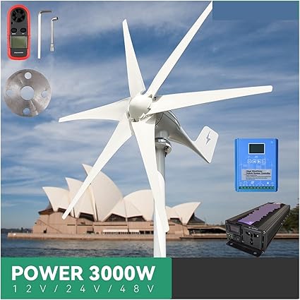 2000W Wind Turbine Generator 12V 24V 48V Off Grid MPPT Hybrid System 2 2000W Wind Turbine Generator 12V 24V 48V Off Grid MPPT Hybrid System - Image 2