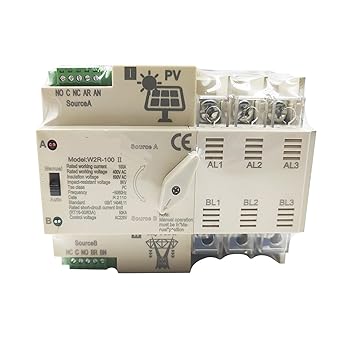 Dual Power Automatic Transfer Switch 3P 100A 220V Solar Grid Dual Power Automatic Transfer Switch 3P 100A 220V Solar Grid
