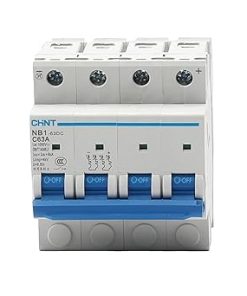 DC Circuit Breaker MCB Type C 4P Icu6kA DC 1000V NB1-63DC