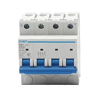 DC Circuit Breaker MCB Type C 4P Icu6kA DC 1000V NB1-63DC DC Circuit Breaker MCB Type C 4P Icu6kA DC 1000V NB1-63DC