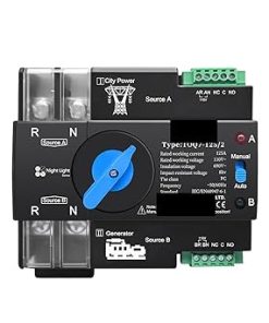Dual Power Automatic Transfer Switch Din Rail 110V 120V 2P 63A