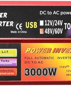 3000W Peak Solar Inverter DC 12V 24V 48V to AC 110V 220V Adapter