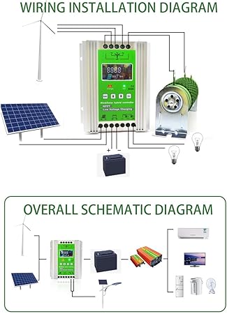 1100W Wind Solar Hybrid Charge Controller MPPT with LCD Display 2 1100W Wind Solar Hybrid Charge Controller MPPT with LCD Display - Image 2