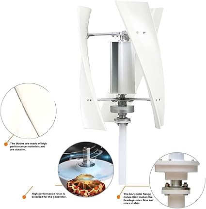 1500W Vertical Wind Turbine Generator 12V 24V Low Noise for Home 2 1500W Vertical Wind Turbine Generator 12V 24V Low Noise for Home - Image 2