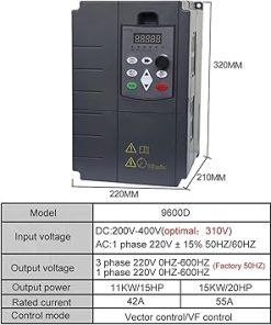 High-Performance 11-55KW VFD Solar Inverter 3-Phase Output 220V 2