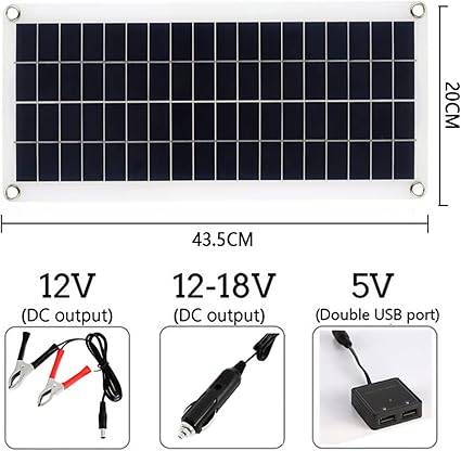 100W 18V Monocrystalline Solar Panel Kit with Charge Controller 2 100W 18V Monocrystalline Solar Panel Kit with Charge Controller - Image 2